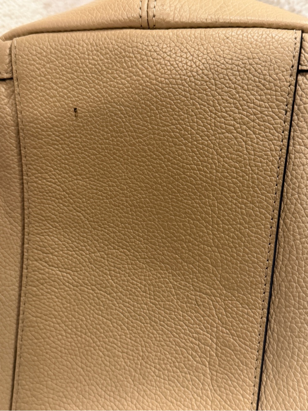 Coach Pebbled Leather Shoulder Hobo in Beige/Tan - Picture 11 of 11